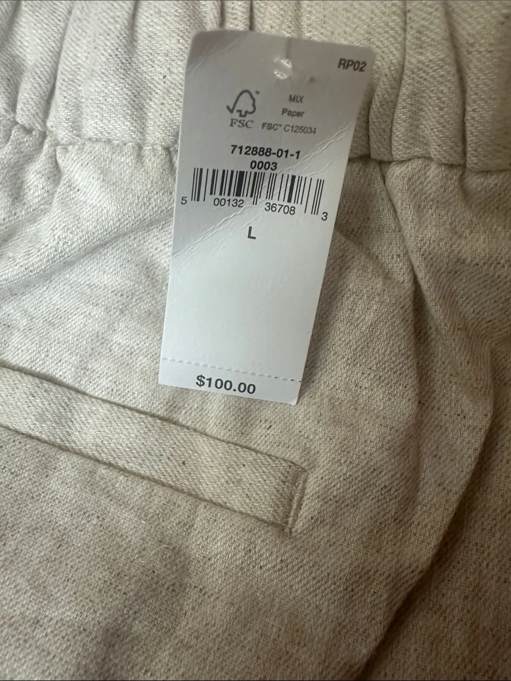 NWT! BANANA REPUBLIC FLAX HAYDEN WIDE LEG LINEN BLEND PULL ON PANT